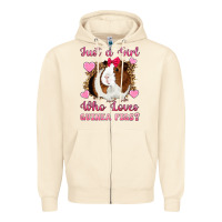 Sandshell Just A Girl Love Who Loves Guinea Pigs Zipper Hoodie - Artiststas