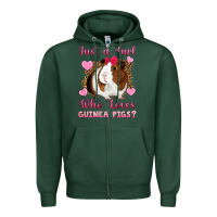 Sports Green Just A Girl Love Who Loves Guinea Pigs Zipper Hoodie - Artiststas