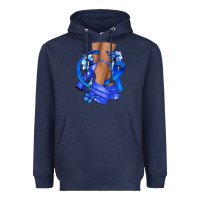 Navy colon cancer heels Heavyweight Hoodie - NancyCooperArtShop