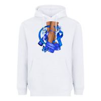 White colon cancer heels Heavyweight Hoodie - NancyCooperArtShop