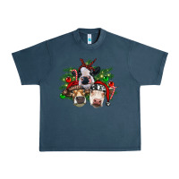 Midnight Navy christmas cows with tree Urban Heavy Tee - RanaPortraitStore