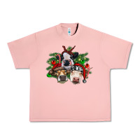 Salmon christmas cows with tree Urban Heavy Tee - RanaPortraitStore