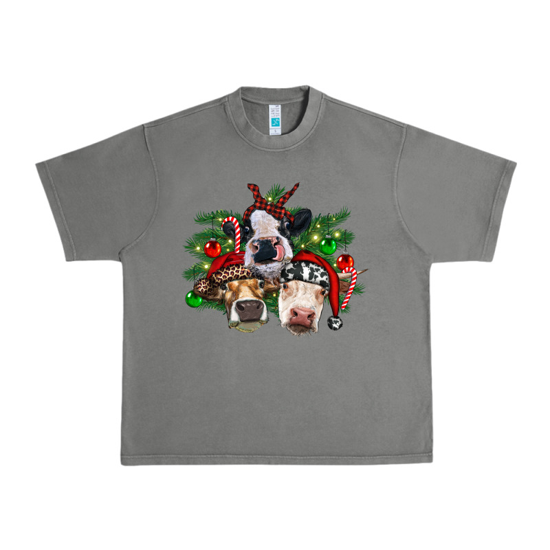 Christmas Cows With Tree Urban Heavy Tee by RanaPortraitStore | Teevron