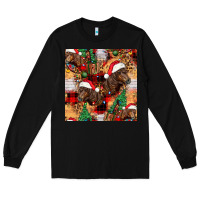 Black christmas horse leopard tartan Long Sleeve Tee - FaDigitalArtStudio