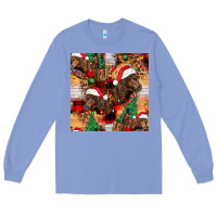 Christmas Horse Leopard Tartan Long Sleeve Tee | Teevron