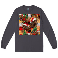 Smoke christmas horse leopard tartan Long Sleeve Tee - FaDigitalArtStudio