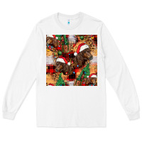 White christmas horse leopard tartan Long Sleeve Tee - FaDigitalArtStudio