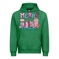 Emerald merry christmas pink coffee cups Urban Hoodie - Jasminsmagicworld