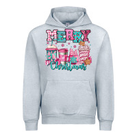 Heather Grey merry christmas pink coffee cups Urban Hoodie - Jasminsmagicworld