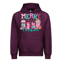Mauve Wine merry christmas pink coffee cups Urban Hoodie - Jasminsmagicworld