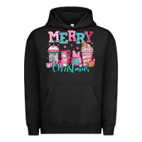 Pigment Black merry christmas pink coffee cups Urban Hoodie - Jasminsmagicworld