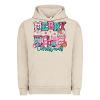 Pigment French Oak merry christmas pink coffee cups Urban Hoodie - Jasminsmagicworld