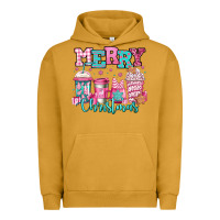 Pigment Peanut Butter merry christmas pink coffee cups Urban Hoodie - Jasminsmagicworld