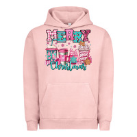 Pigment Salmon merry christmas pink coffee cups Urban Hoodie - Jasminsmagicworld