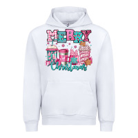 White merry christmas pink coffee cups Urban Hoodie - Jasminsmagicworld