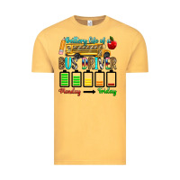Vintage Mustard battery life of a bus driver Vintage Tee - texasbilliewilder