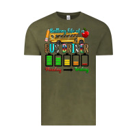 Vintage Olive battery life of a bus driver Vintage Tee - texasbilliewilder
