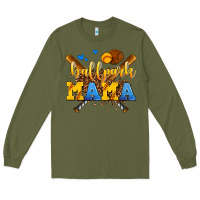 Army Green ballpark mama Long Sleeve Tee - AdoDesignShop