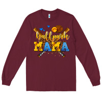 Burgundy ballpark mama Long Sleeve Tee - AdoDesignShop