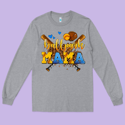 Ballpark Mama Long Sleeve Tee Designed By Adodesignshop