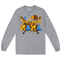 Heather Grey ballpark mama Long Sleeve Tee - AdoDesignShop