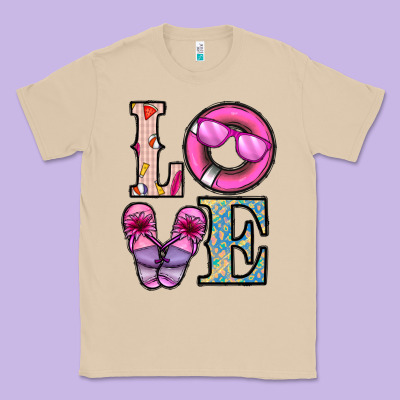 Love Summer Classic Tee Designed By Cowhidedigitalart