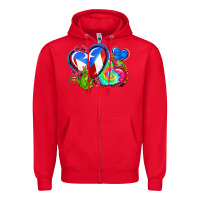 Red western leopard puerto rico hearts Zipper Hoodie - AdoDesignShop
