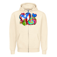 Sandshell western leopard puerto rico hearts Zipper Hoodie - AdoDesignShop