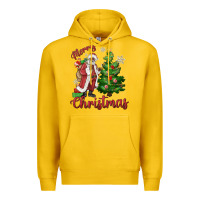 Lemon Merry Christmas Black Santa Premium Hoodie - MaliasSmallBusiness