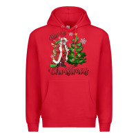 Red Merry Christmas Black Santa Premium Hoodie - MaliasSmallBusiness