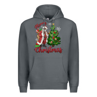 Rock Merry Christmas Black Santa Premium Hoodie - MaliasSmallBusiness