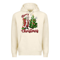 Tofu Merry Christmas Black Santa Premium Hoodie - MaliasSmallBusiness