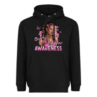 Breast Cancer Awareness Afro Woman Heavyweight Hoodie | Teevron