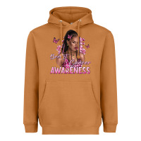Meerkat breast cancer awareness afro woman Heavyweight Hoodie - NancyCooperArtShop