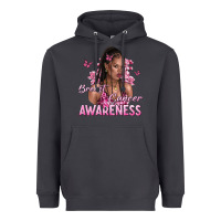 Smoke breast cancer awareness afro woman Heavyweight Hoodie - NancyCooperArtShop