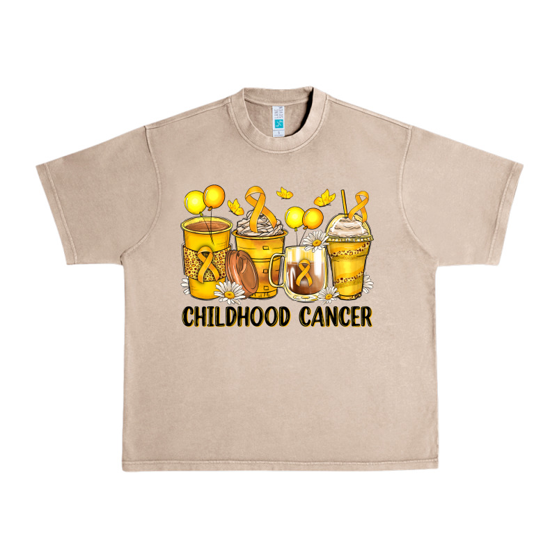 Childhood Cancer Coffee Cups Urban Heavy Tee by Zillion Design Studio | Teevron