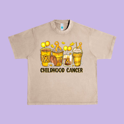 Childhood Cancer Coffee Cups Urban Heavy Tee Designed By Zillion Design Studio