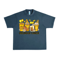 Midnight Navy childhood cancer coffee cups Urban Heavy Tee - Zillion Design Studio