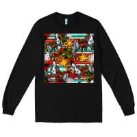 Black christmas horse leopard tartan Long Sleeve Tee - FaDigitalArtStudio