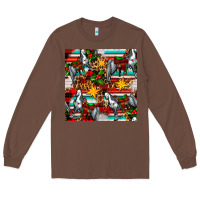 Chestnut christmas horse leopard tartan Long Sleeve Tee - FaDigitalArtStudio