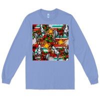 Colony Blue christmas horse leopard tartan Long Sleeve Tee - FaDigitalArtStudio