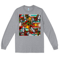 Heather Grey christmas horse leopard tartan Long Sleeve Tee - FaDigitalArtStudio