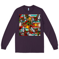 Plum christmas horse leopard tartan Long Sleeve Tee - FaDigitalArtStudio