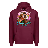 Burgundy only you and couple with keys Premium Hoodie - AdoDesignShop