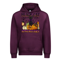 Mauve Wine black cat apothecary Urban Hoodie - BarkalooDesign