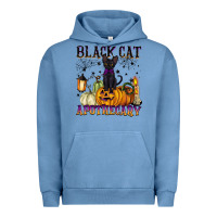 Pigment Pebble Blue black cat apothecary Urban Hoodie - BarkalooDesign
