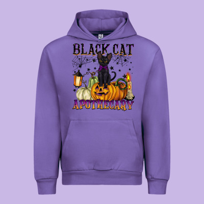 Black Cat Apothecary Urban Hoodie Designed By Barkaloodesign