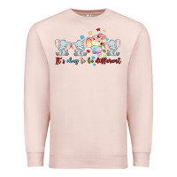 Pale Pink it's okay to be different Premium Sweatshirt - MaliasSmallBusiness