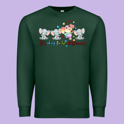 It's Okay To Be Different Premium Sweatshirt Designed By Maliassmallbusiness