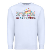 White it's okay to be different Premium Sweatshirt - MaliasSmallBusiness